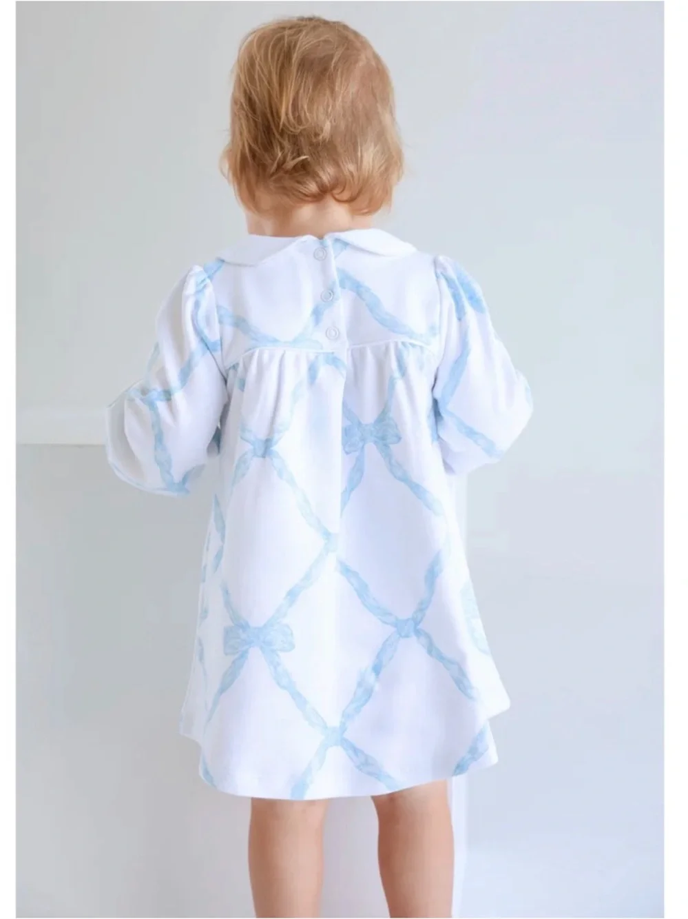 Beaufort Bonnet Holly Day Dress Belle Meade Bow Buckhead Blue Worth White Girl 7